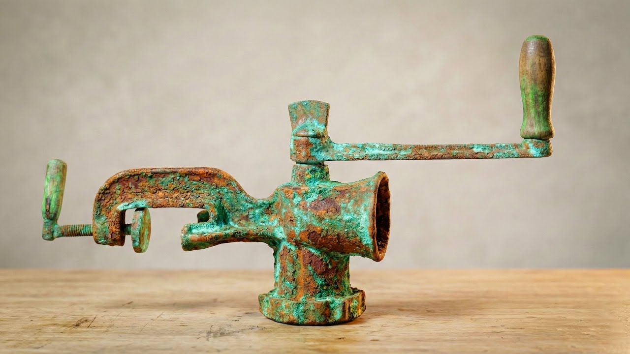Total restoration of a 1900s antique cast iron meat grinder | Restore TV