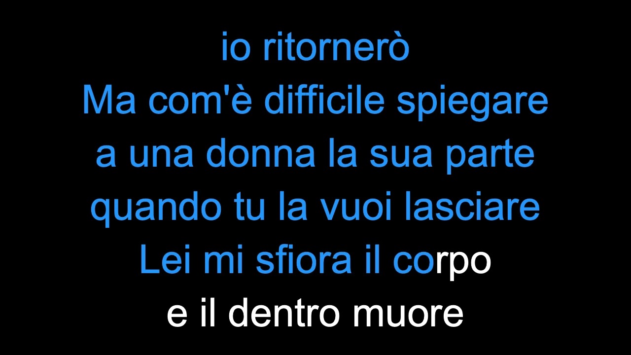 Umberto Tozzi  Donna amante mia - Karaoke - Mp3