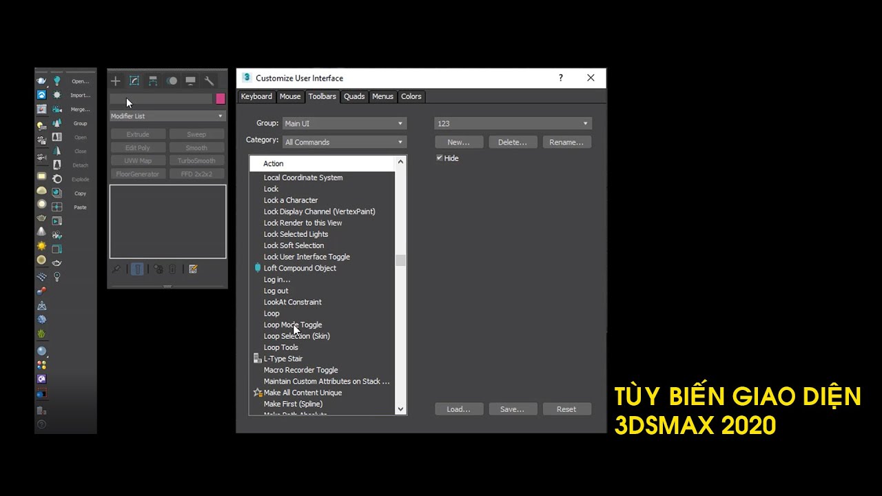 3DSMAX - Thiết lập giao diện sau khi cài đặt