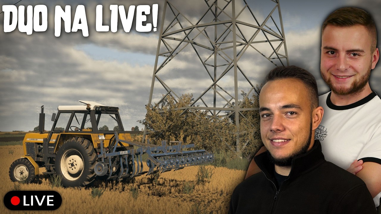 DUO NA LIVE! 🔴 Bronczek & Jankus 😂 NOCNE GRANIE na Solku - FS25🔥Wpadaj na LIVE 💪 MST