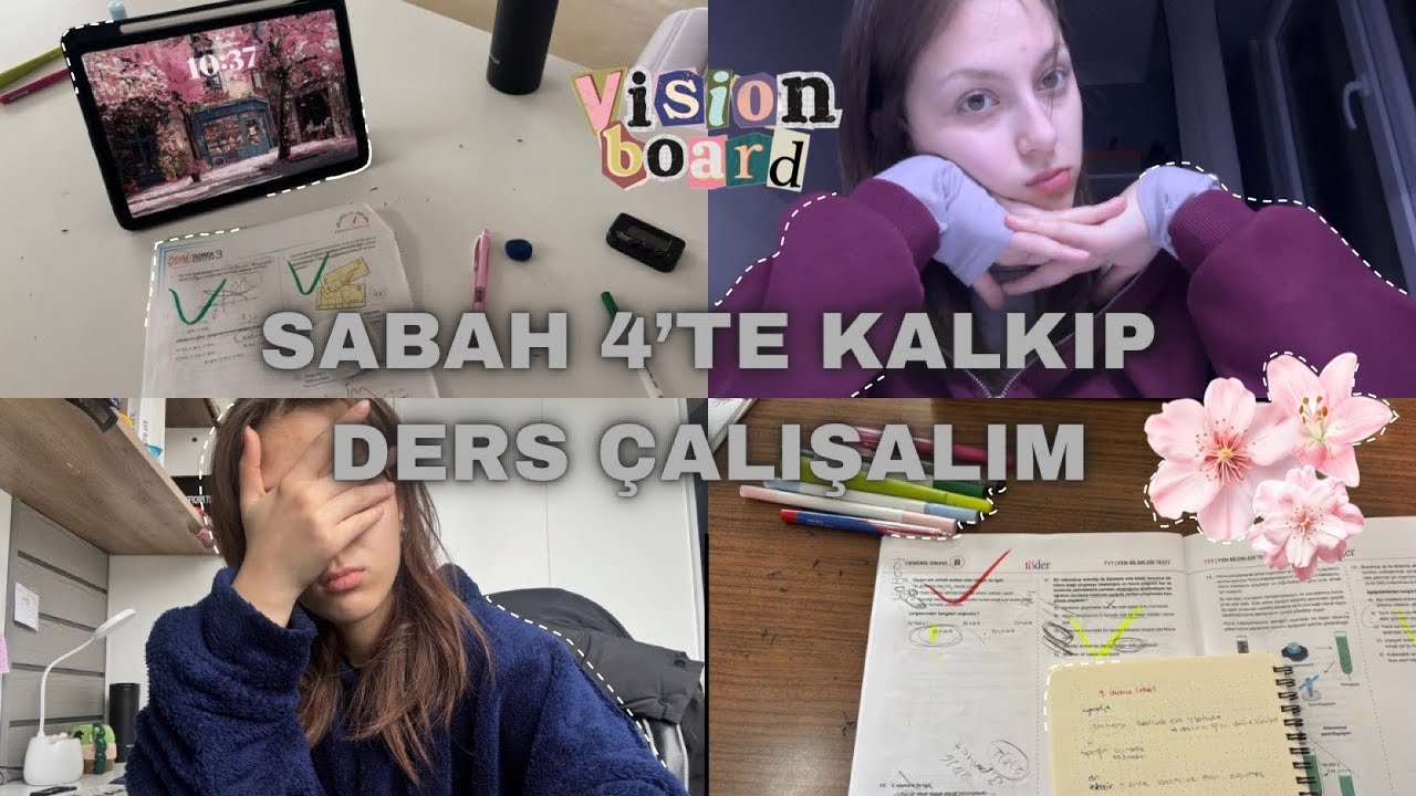 Sabah 4’te kalkıp ders calısmak?| ders, vision board, zaman kapsulu 🪅🧿✨