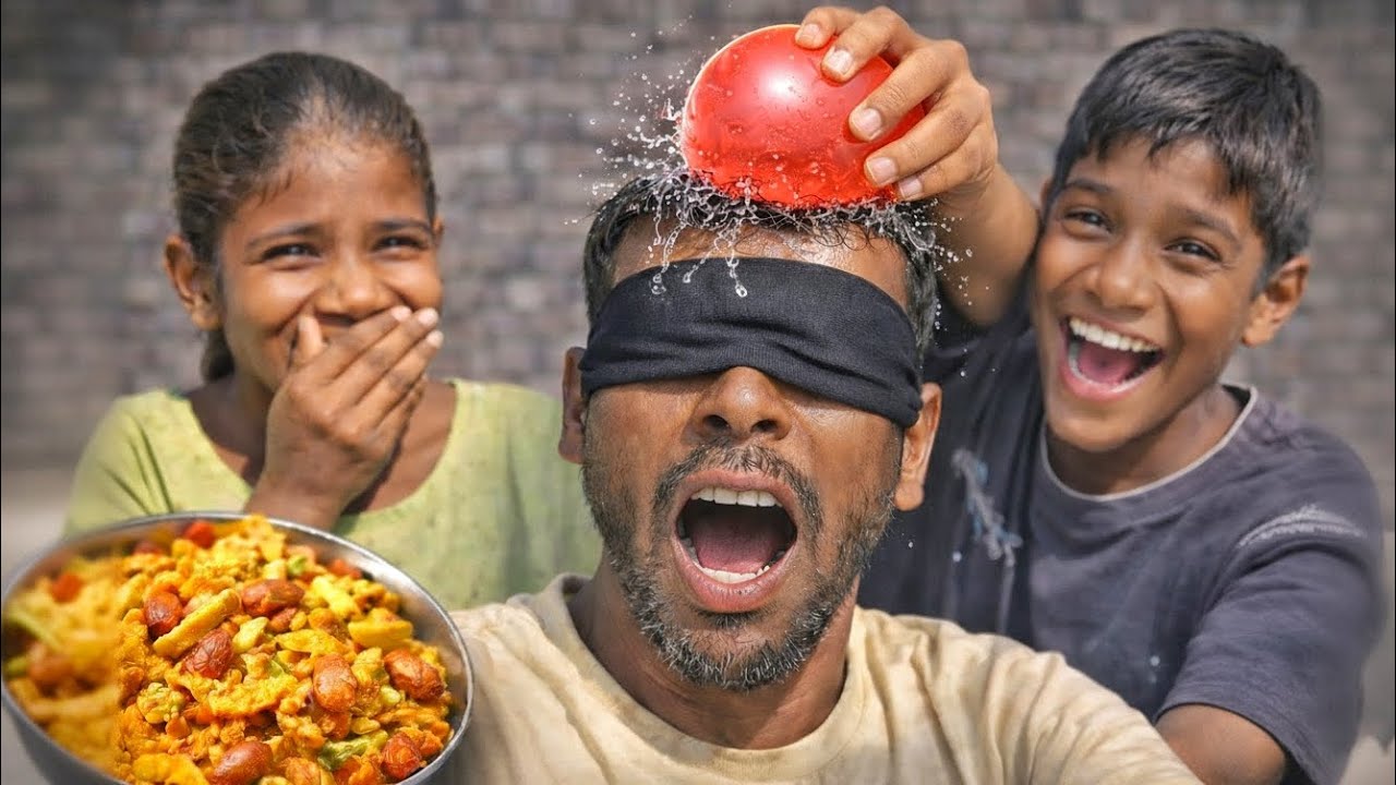 आंख बंद करो और पहचानो 😱 Holi Special Blindfold Touch Challenge | सही तो Namkeen गलत तो Water Balloon