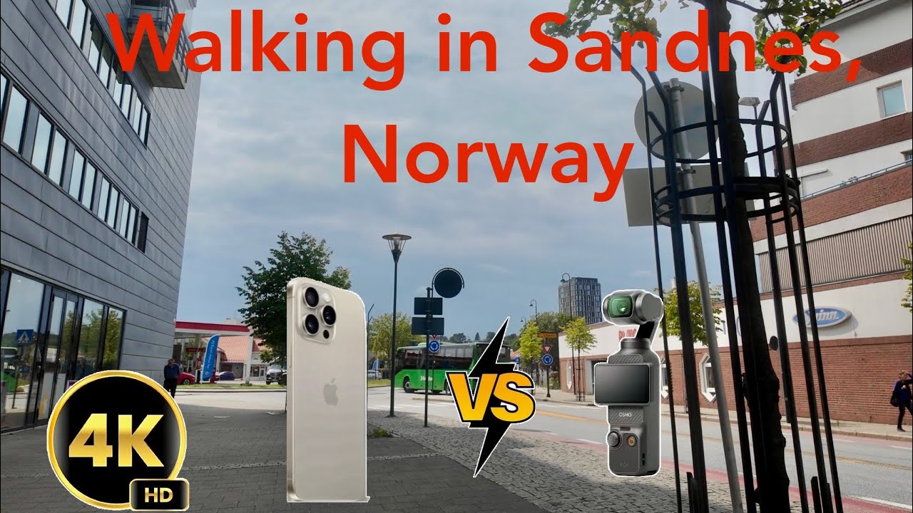 4K Walking tour in Sandnes, Norway