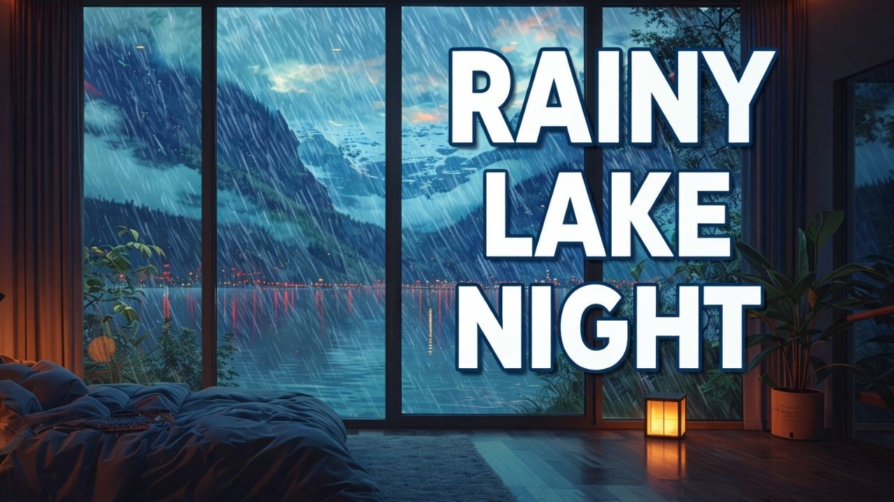 Rainy Night by the Lake 🌧️ Cozy Bedroom Ambience for Deep Sleep