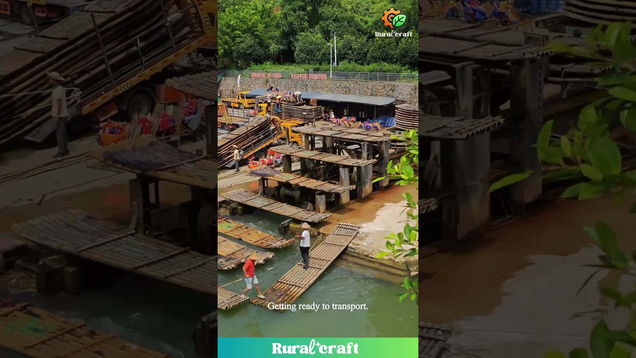 THOUSANDS of Bamboo Rafts! INSANE Scene in Guilin, China! #guilin #china #travel #bambooraft #wow