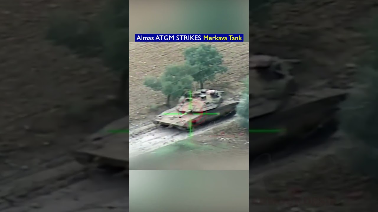 Hezbollah Hit Israeli Merkava Tank With Almas ATGM!