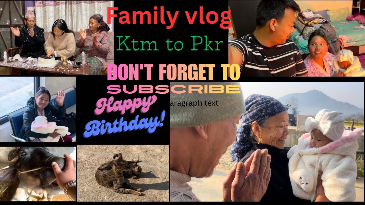 Our First Family Vlog  , Travel Ktm to Pkr , Birthday Celebration