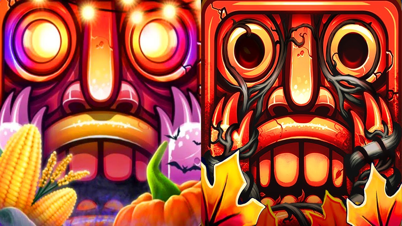 Temple Run 2 Reverse Gameplay - HAUNTED HARVEST VS SPOOKY SUMMIT