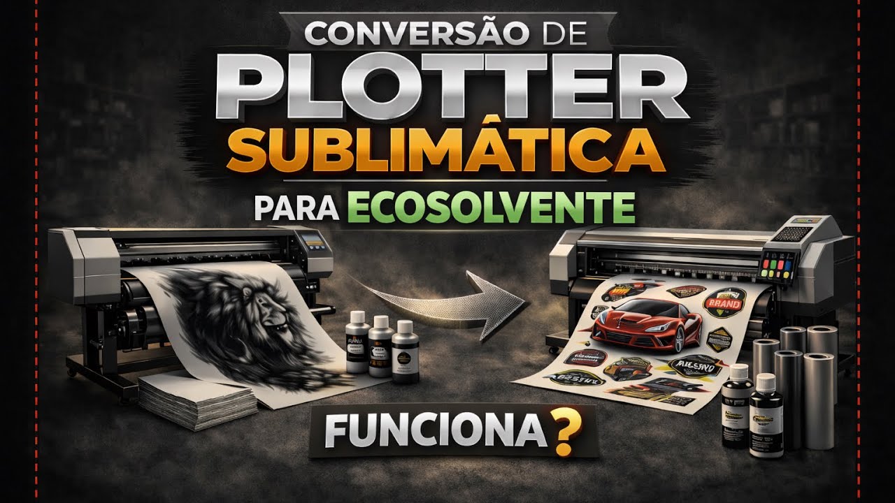 Conversão de plotter com tinta sublimatica para Ecosolvente ou vice-versa 