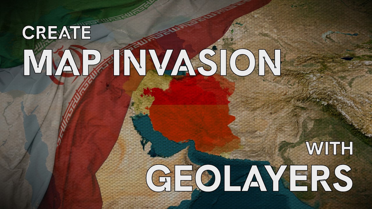 Animate Map Invasions in After Effects | Geolayers Plugin | Iran War Invasion Tutorial