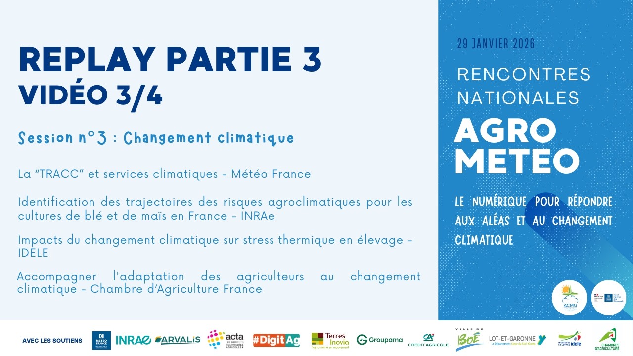 Rencontres nationales Agro Météo 29/01/2026 - Troisième Partie