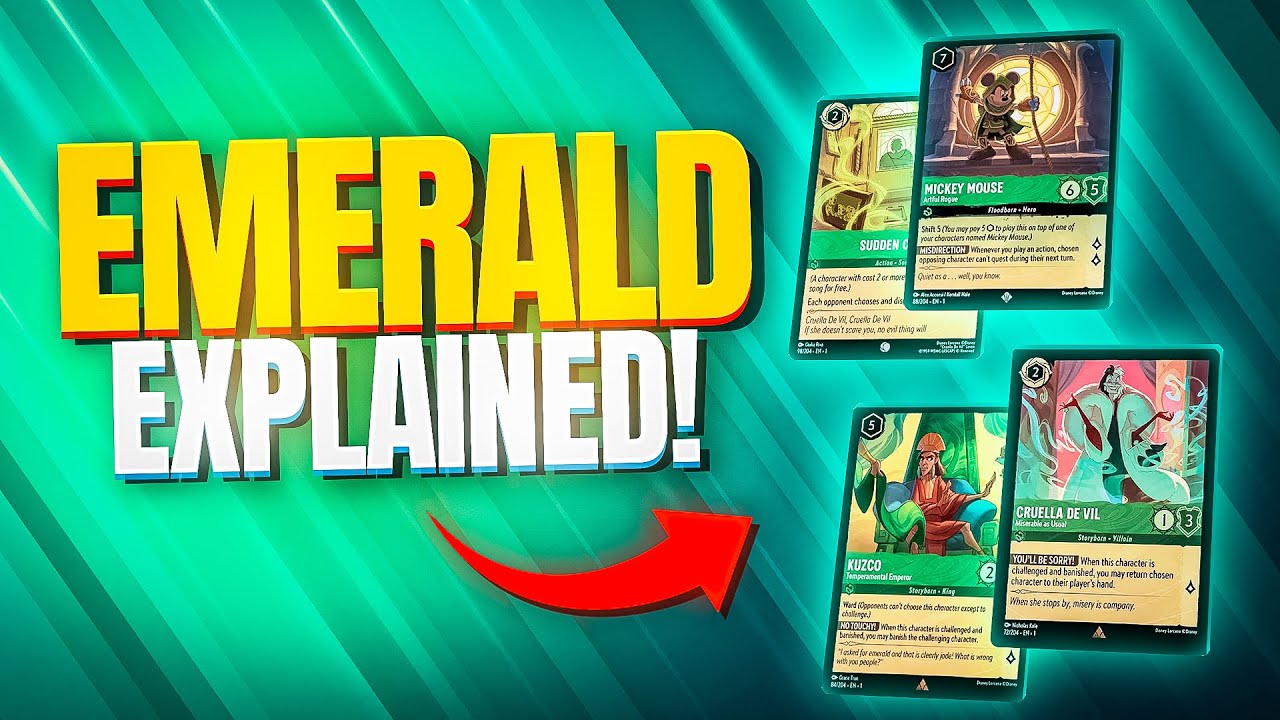 Emerald Cards - How to Play Disney's Lorcana