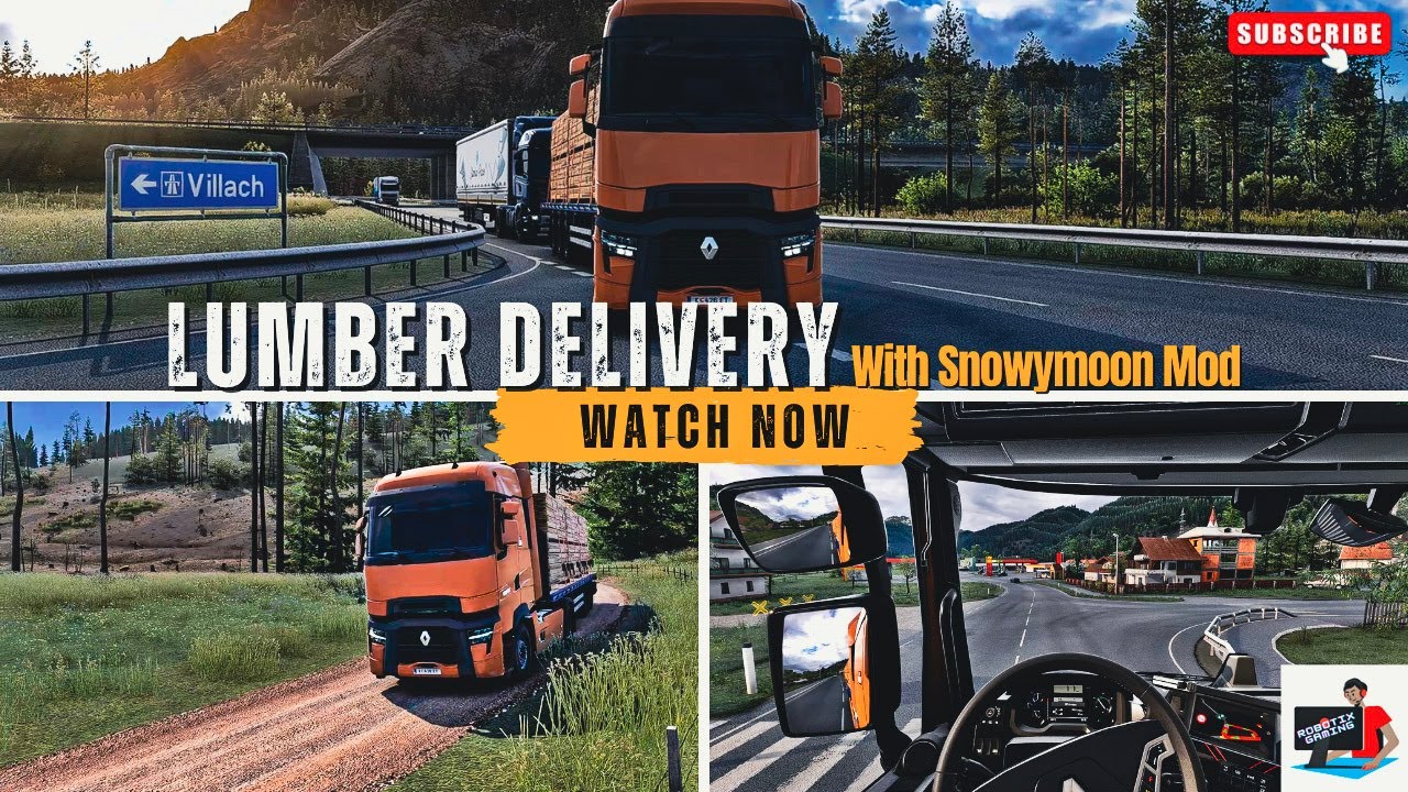 #snowymoon #ets2 #ets2gameplay Lumber Delivery | ETS2 | Realistic Graphics | 1.57 Update
