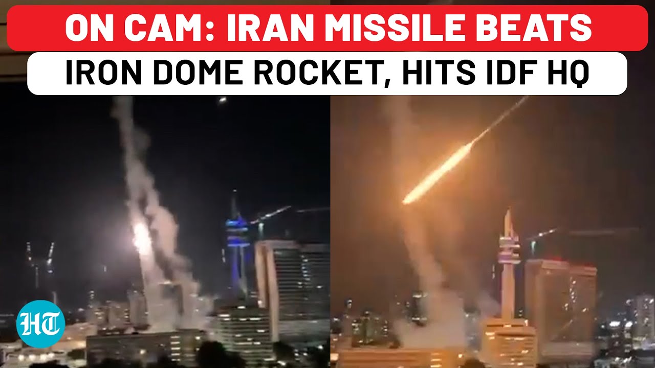 On Cam: Israel's Iron Dome Completely Fails, Iran Missile Directly Hits IDF HQ In Tel Aviv