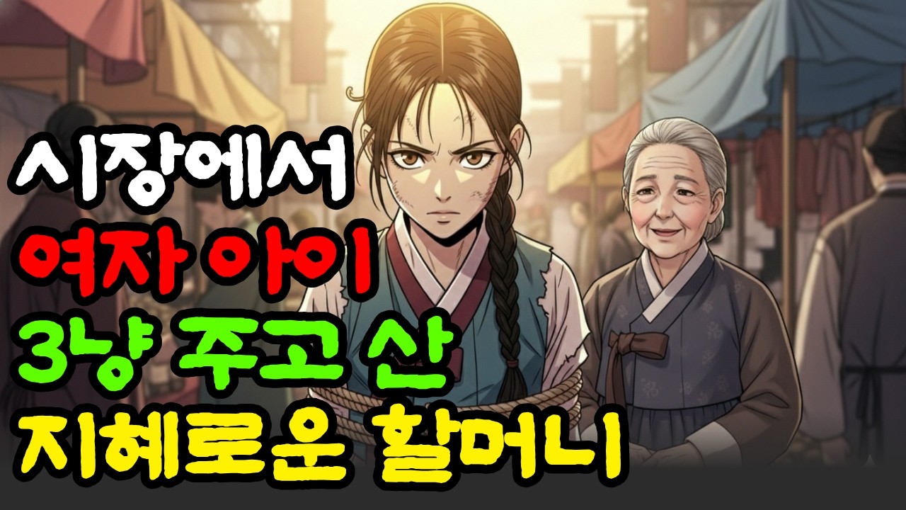 시장에서 여자 아이를 3냥 주고 산 지혜로운 할머니| 야담 | 민담 | 전설 | 옛날이야기| | 오디오북 | 수면동화
