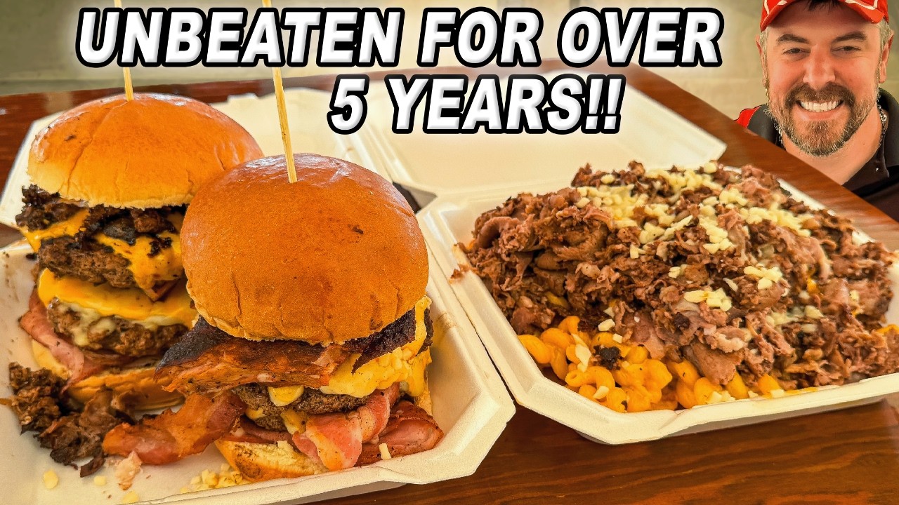 Shakey’s 120oz Gut Busting BBQ Burgers Challenge Has Been Undefeated for 5 Years!!