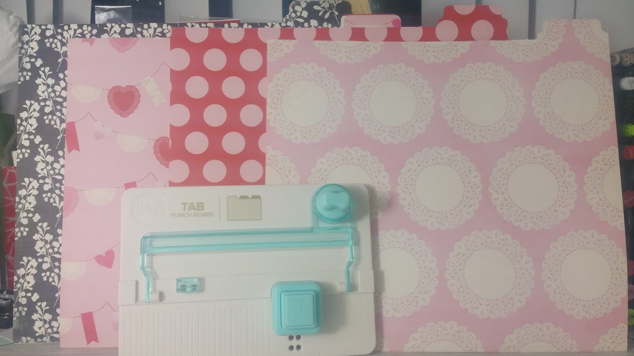 We R Memory Keepers Tab Punch Board Make 12 inch file folders