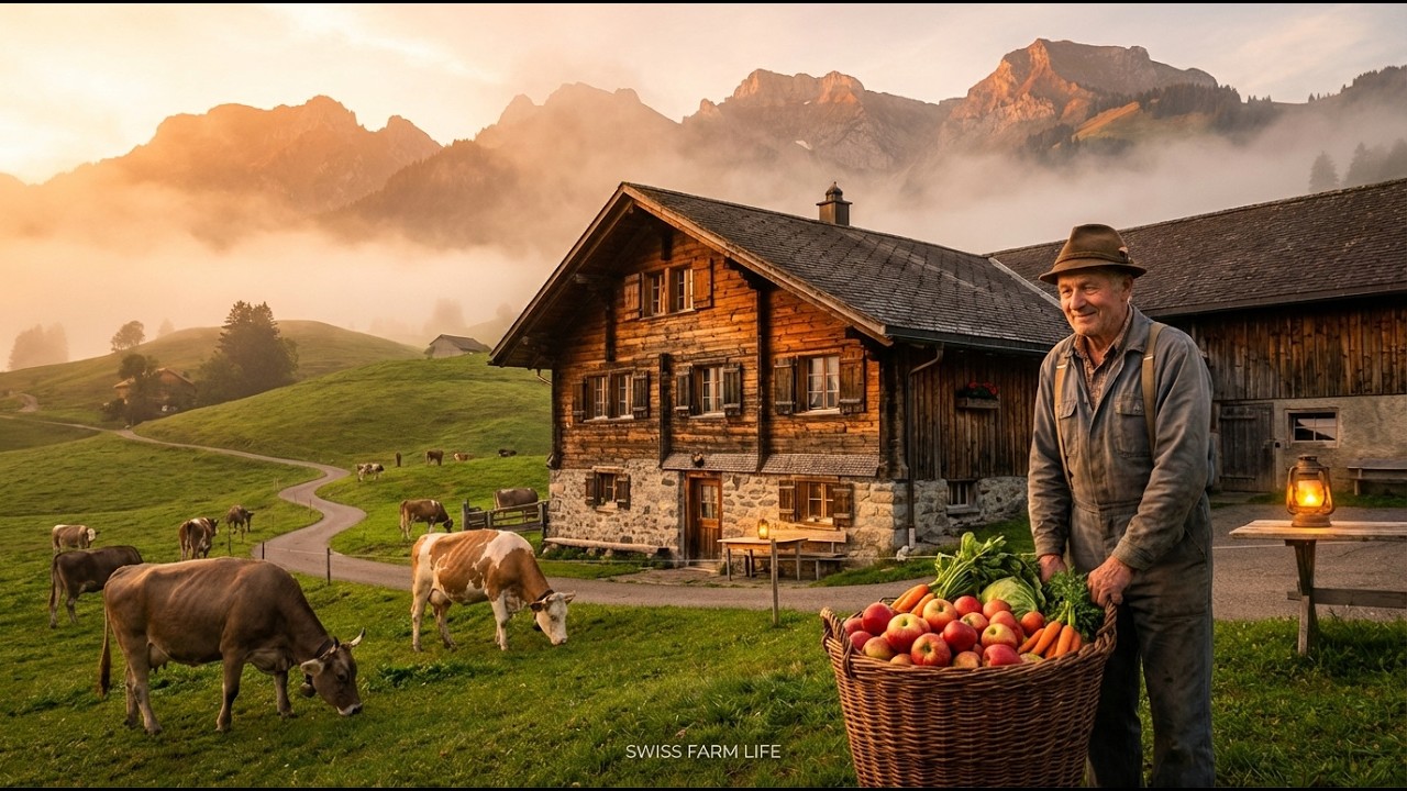 A Peaceful Day on a Swiss Farm | Slow Living, Harvest & Simple Life
