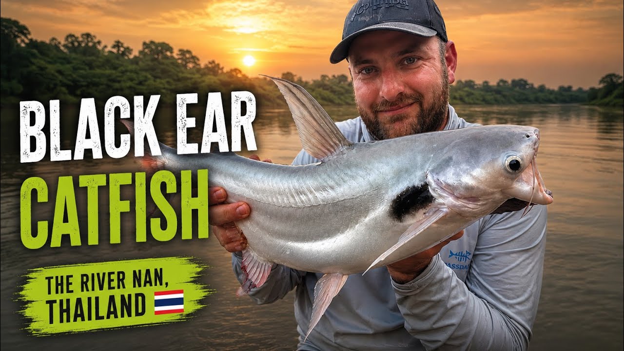 Back to the wild&hellip;Black ear catfish! The River Nan, Thailand.