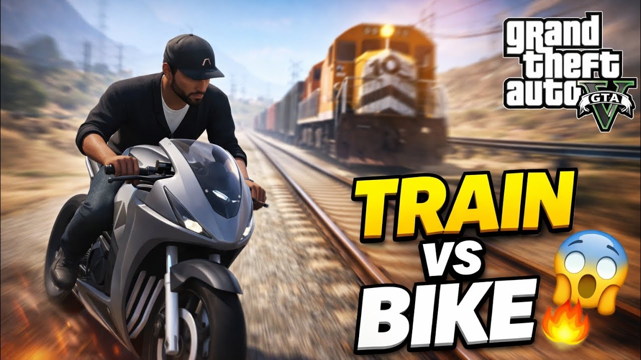 GTA 5 Train vs Super Bike Challenge 😱 #GTA5  #gta #gta5gameplay #gamingreels