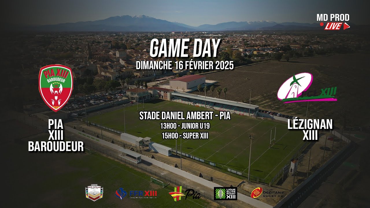 SUPER XIII - Championnat de France  - Journée 15 - PIA XIII BAROUDEUR VS LEZIGNAN XIII