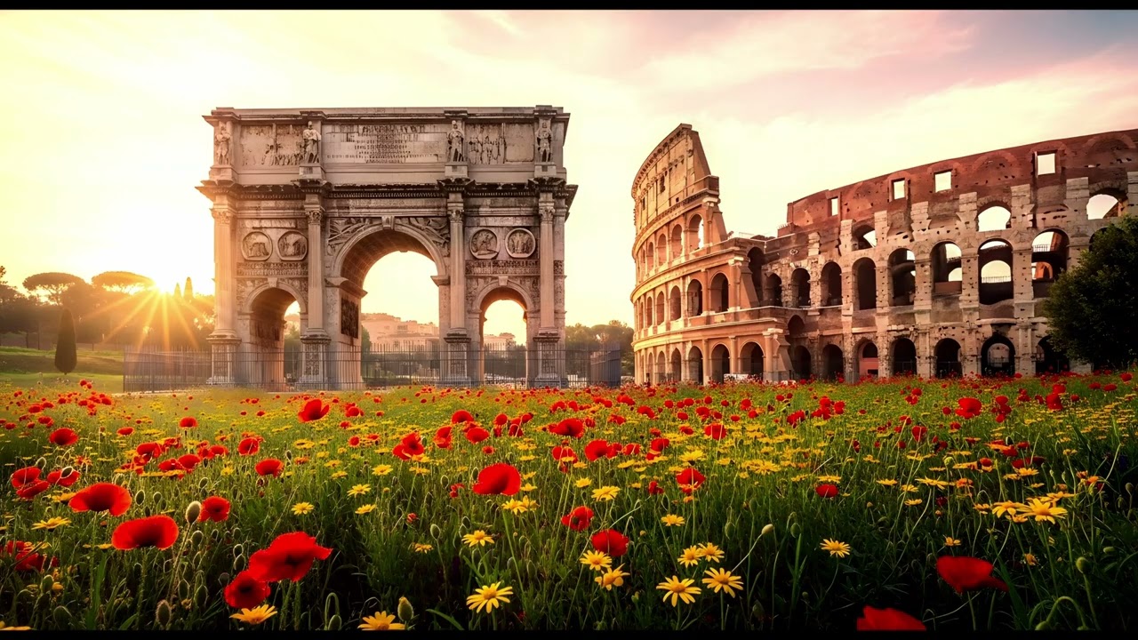 A Peaceful Piano Soundscape where Ancient Stones Meet Blooming Flowers @RelaxyVibesMelody