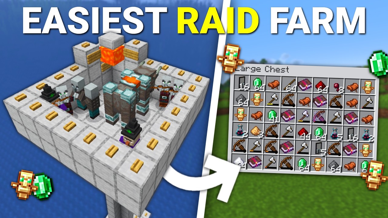 Minecraft EASIEST Raid Farm Tutorial 1.21.11!