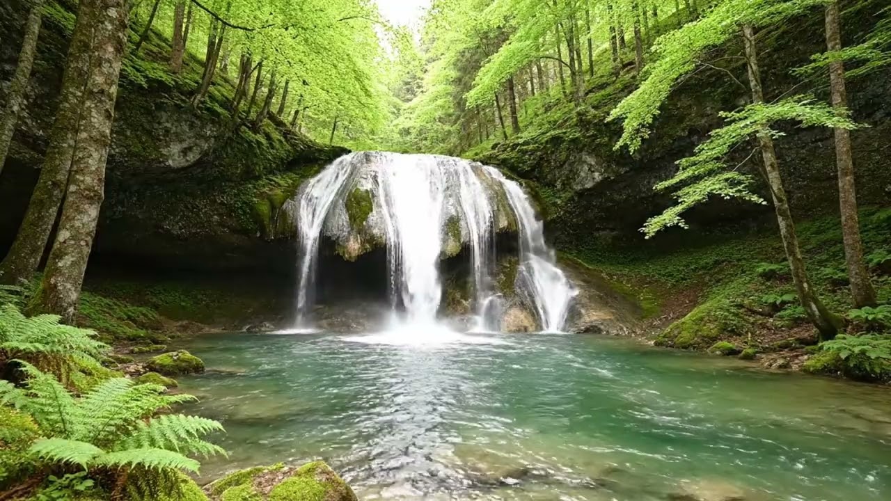 Relaxing Waterfall Sounds 🌊 12 Hours of Natural White Noise for Sleep, Relaxation & Focus