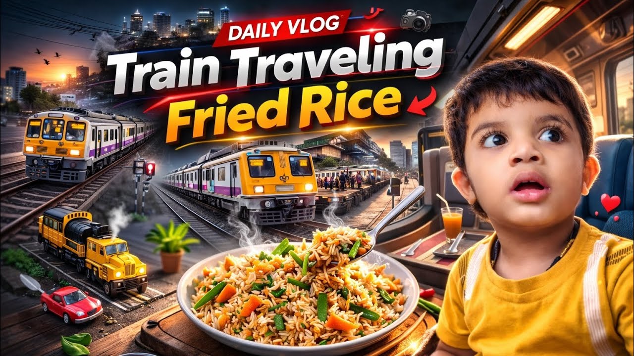 Train Travling And Fried Rice || 😊 Vlog 12