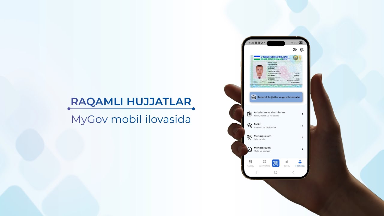 Raqamli hujjatlar MyGov ilovasida