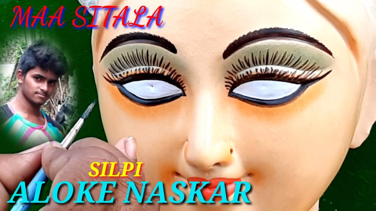 MAA SITALA DEVI EYES PAINTING 2021 . IDOL EYES PAINTING . SITALA DEVI KA AANKH BANANA
