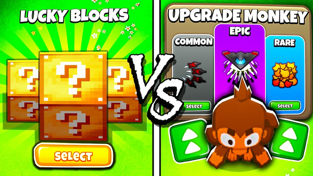 LUCKY BLOCKS vs Upgrade Monkey in BTD 6!