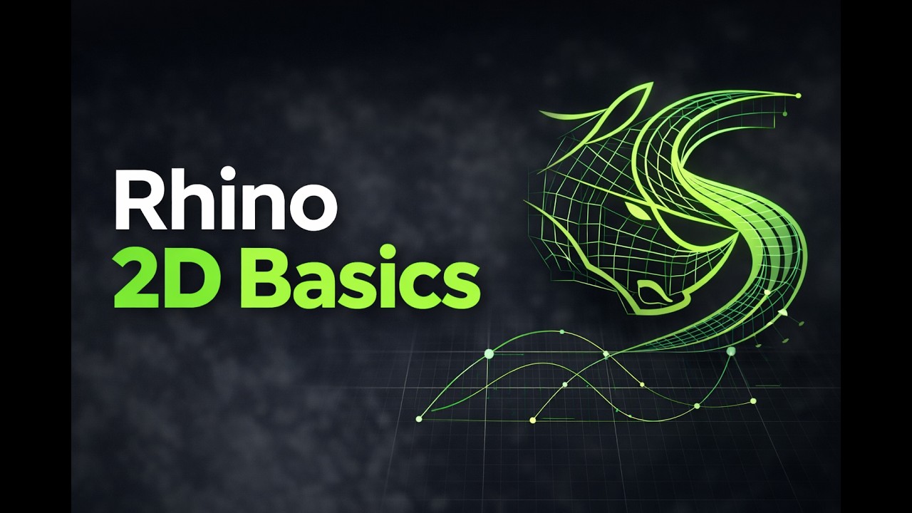 كورس راينو كامل بالعربي | 2D CAD & Drawing Tools في Rhino – الدرس 03