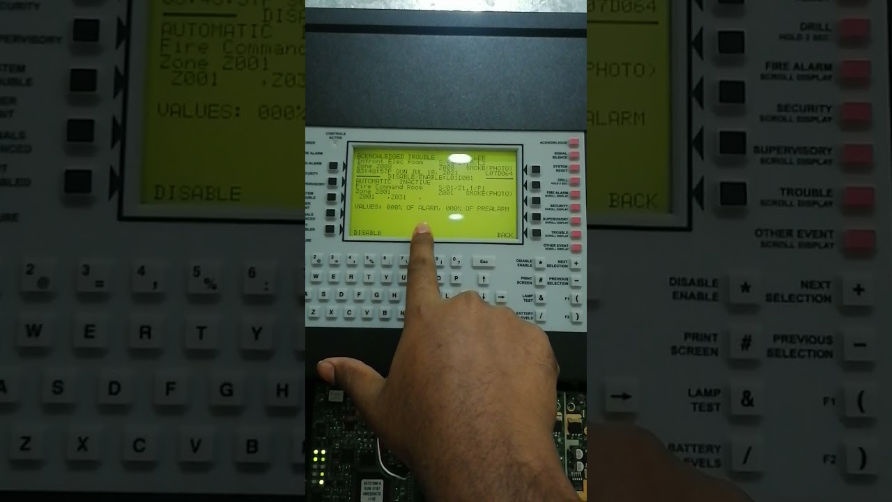 Notifier fire alarm panel eppati disable and enable pannuvathu
