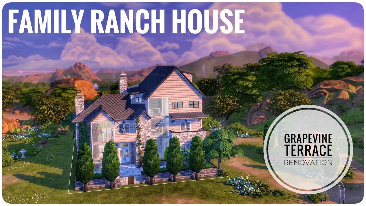 Grapevine Terrace Renovation🍇🍇🍇 | Family Ranch Manor | The Sims 4: Stop motion ( No CC)