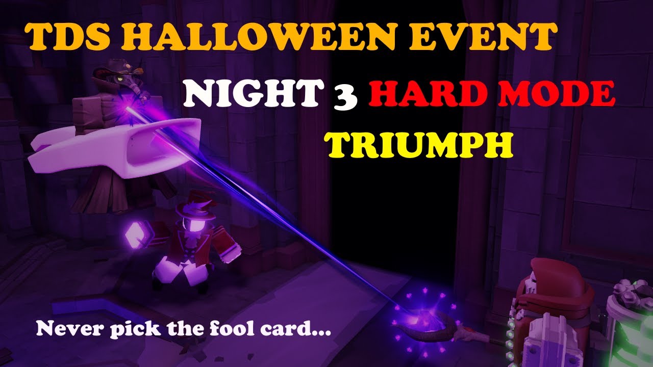 TDS Halloween Event NIGHT 3 HARD MODE TRIUMPH || Tower Defense Simulator