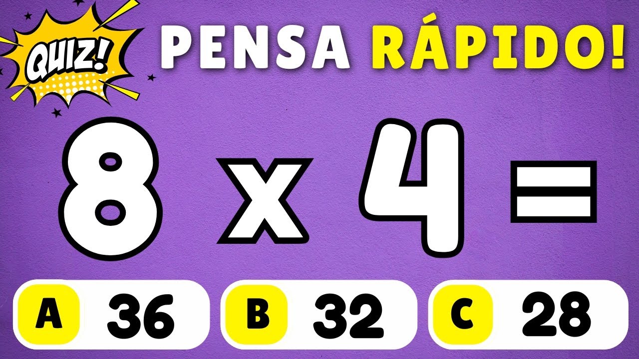 🚨 Quiz de Matemática com Multiplicação #5  [SERÁ QUE VOCÊ CONSEGUE ACERTAR TODAS]