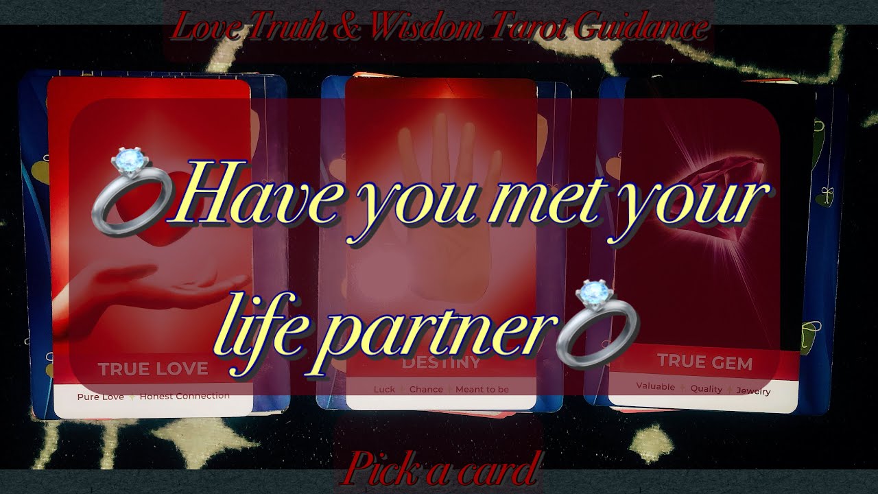 💞💍Have you met your life partner/spouse🤍Pick a card💞Timeless Love Tarot Reading