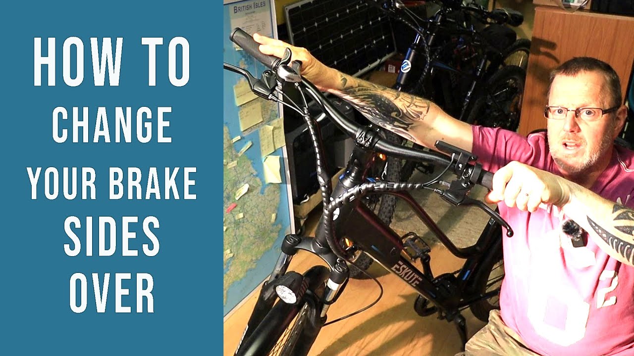 HOW TO change your bike brake side over. Step by Step swapping your front brake from left to right.