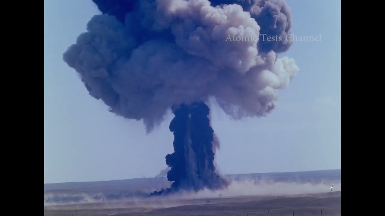 4K Canada & America U.S.A Experiment For A Testing Huge Mushroom Cloud