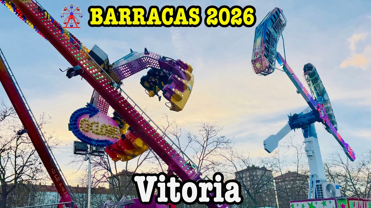 Feria de Arriaga 2026 Vitoria-Gasteiz 🎡 Barracas y Atracciones | Funfair Spain 4K 