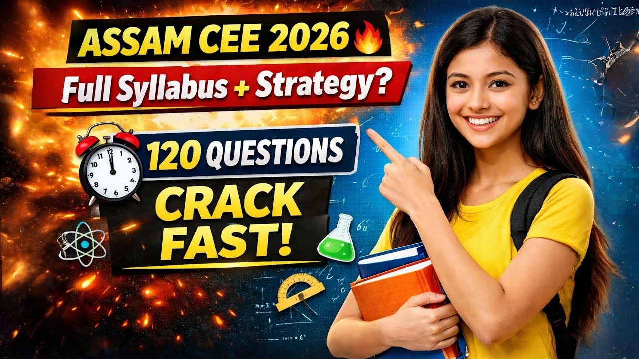 Assam CEE 2026 Syllabus & Exam Pattern 🔥 | Physics, Chemistry, Maths Full Guide + Strategy