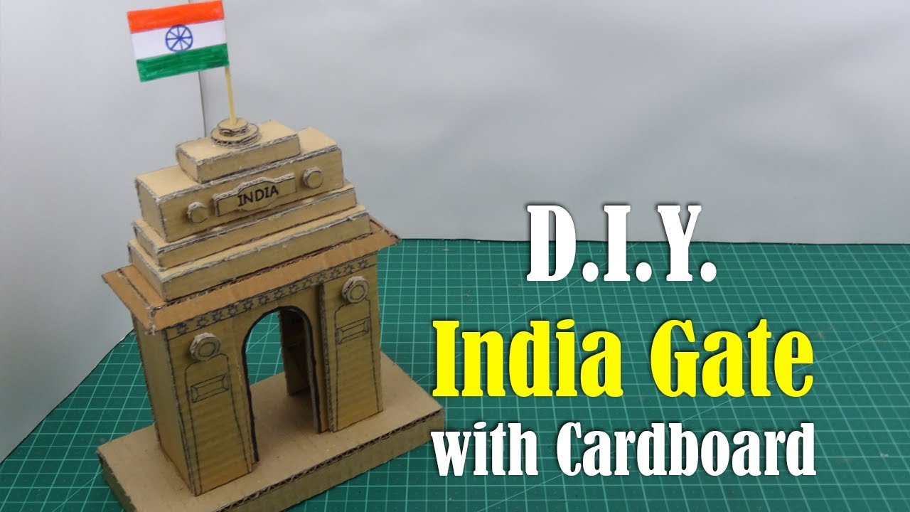 DIY: How to Make India Gate with Cardboard - School Project