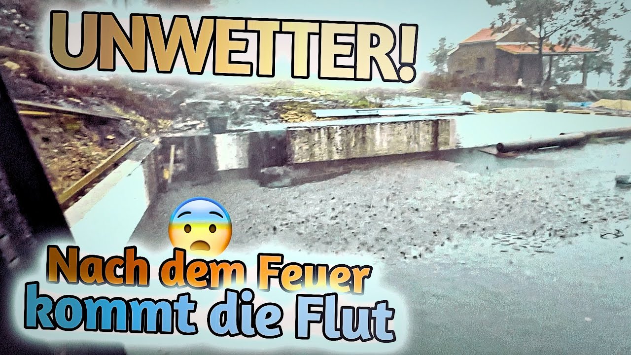 Wasser und Schlamm &uuml;berschwemmen mein Land - Kampf mit den Elementen - Community Space entsteht