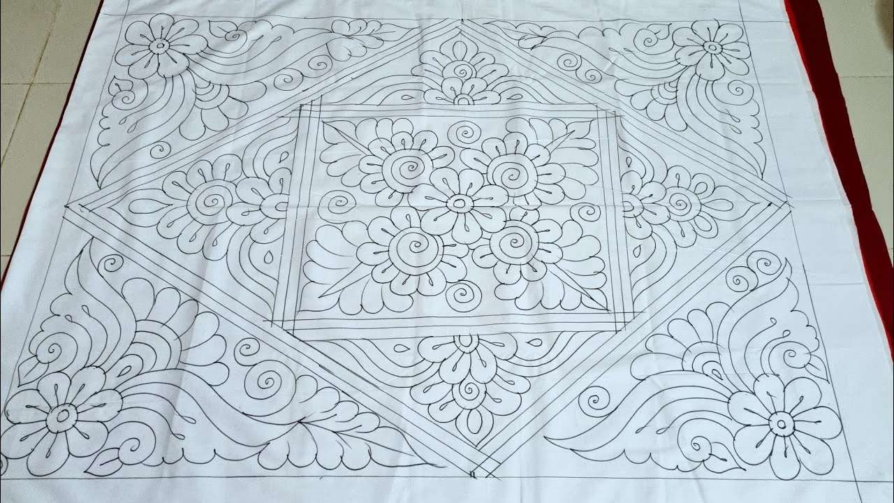 New nakshi katha design 2024.Nokshi katha design.Nakshi kantha drawing tutorial.noksi katha design.