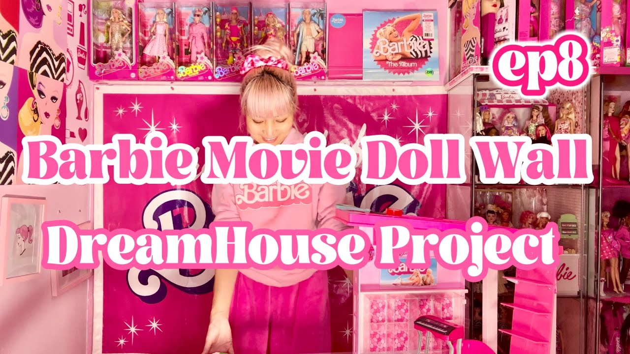 Barbie the Movie Doll Wall for OOAK Barbie DreamHouse Project! ep8