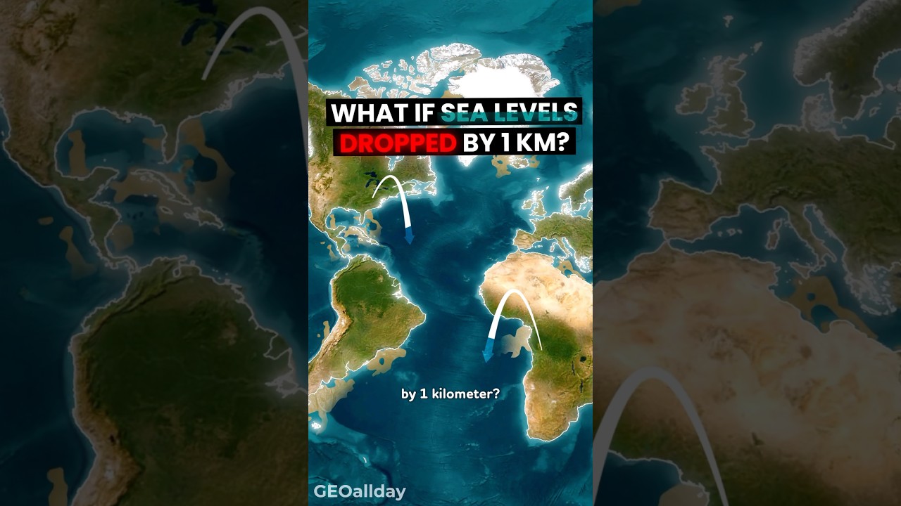 What If Sea Levels Dropped by 1 KM? 🌊