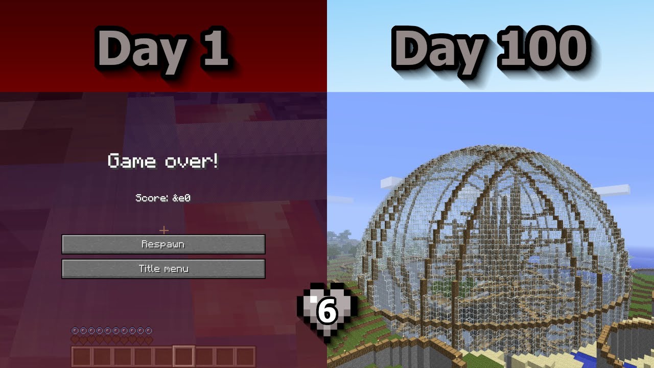 100 Days of Base Improvements in Minecraft Alpha.