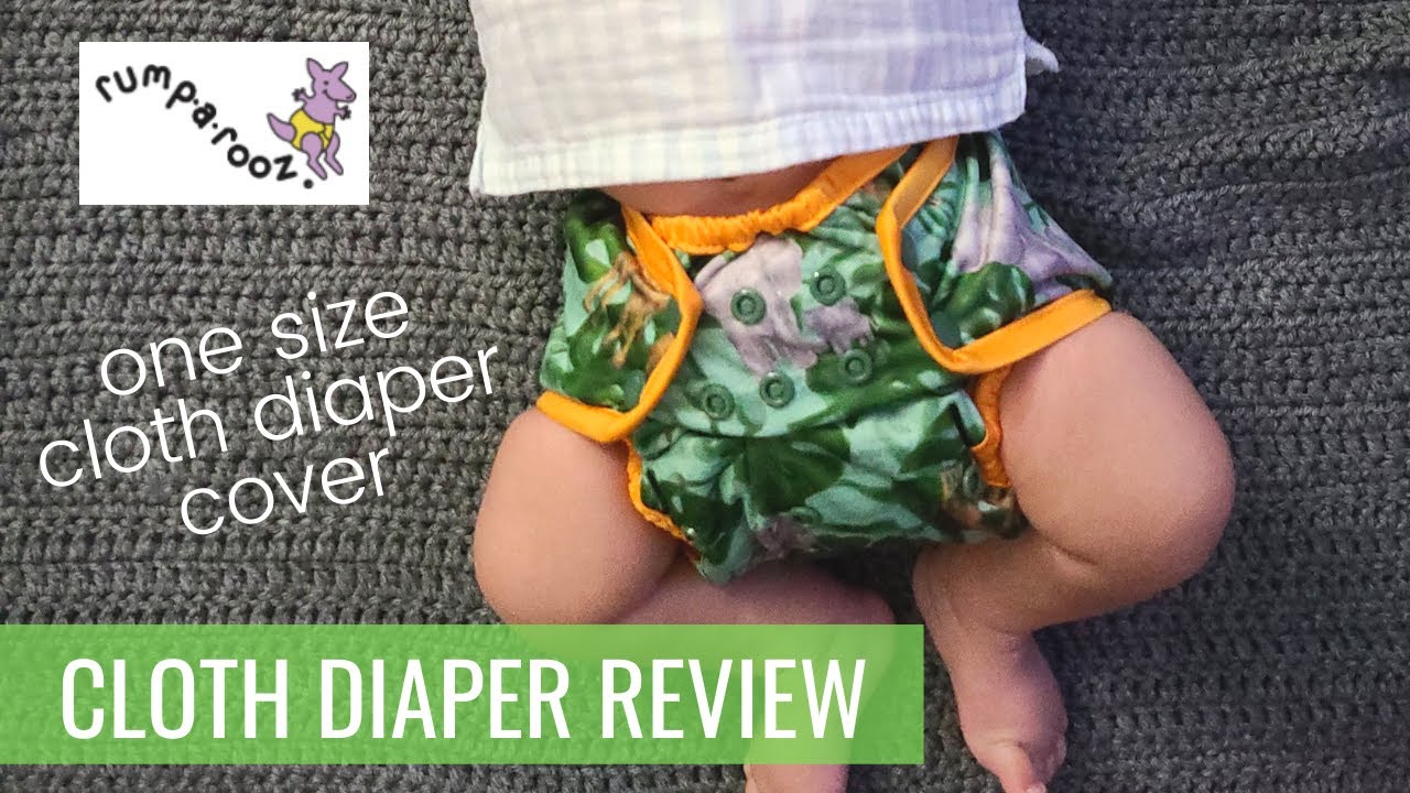 Rumparooz One Size Cloth Diaper Cover Review + Fit on 2.5 Month Old Baby