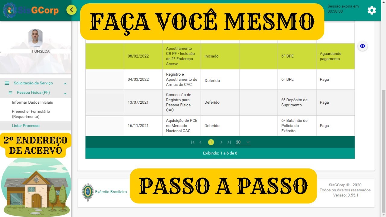 Inclusão do 2º endereço para acervo - SisGCorp